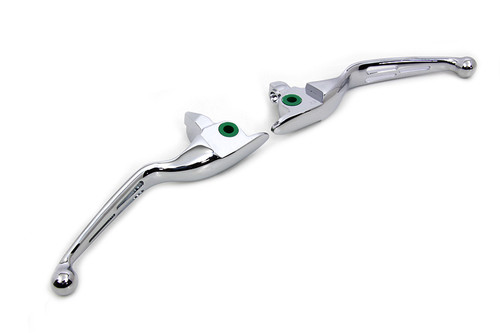 V-Twin #78013 - M8 Slotted Hand Control Lever Kit Chrome