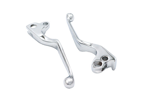 V-Twin #07-0562/3 - Chrome Wide Hand Lever Set