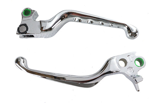 V-Twin #H07-0578 - Chrome Drilled Hand Lever Set