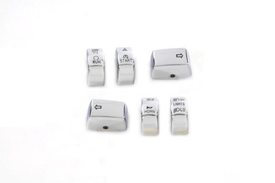 V-Twin #H18-0340CO-C - Handlebar Switch Cap Set Chrome