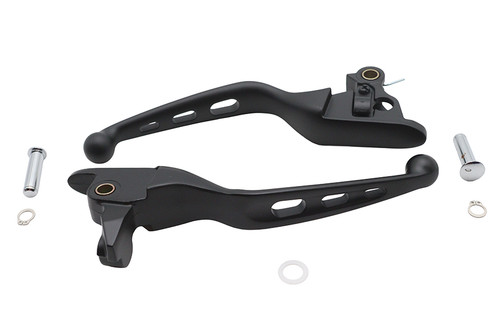V-Twin #79063B - 3 Slot Hand Lever Set Black