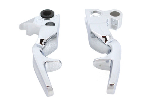 V-Twin #MT241-021ST-CHR - Short Trigger Lever Set Chrome
