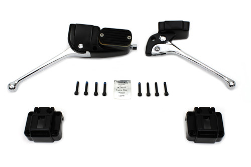 V-Twin - Black Handlebar Master Cylinder and Clutch Lever Assembly