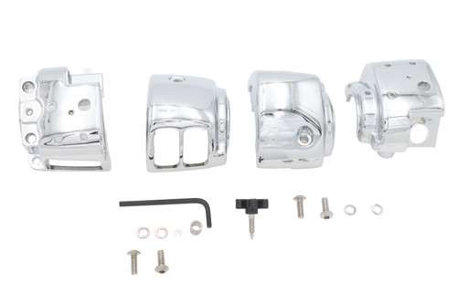 V-Twin #42864 - Handlebar Switch Housing Kit Chrome