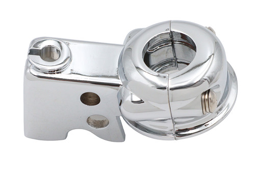 V-Twin #75701 - Clutch Hand Lever Bracket with Clamp Chrome