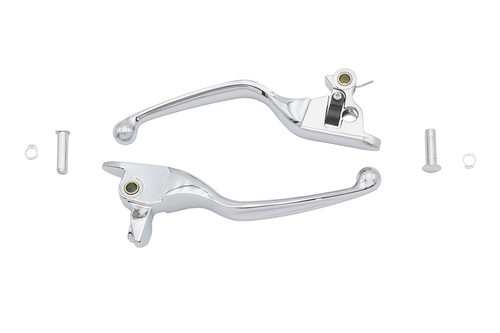 V-Twin #47-801 - M8 Brake and Clutch Lever Set Chrome