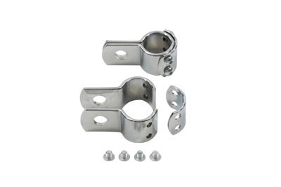 V-Twin #4603 - Chrome 1-1/8 inch Footpeg Mount Clamp Set
