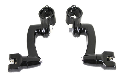 V-Twin - Highway Bar Footpeg Mount Set Black