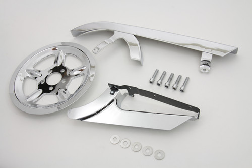 V-Twin - Chrome Belt Guard and Pulley Cover Kit