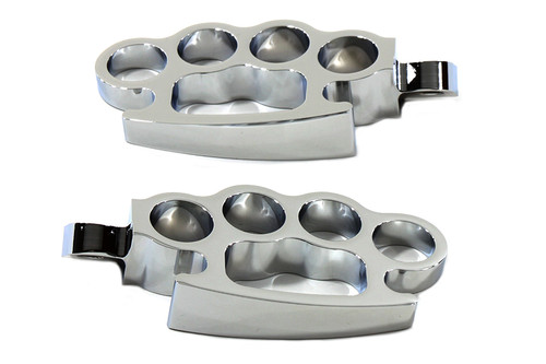 Wyatt Gatling #77099 - Chrome Knuckle Footpeg Set