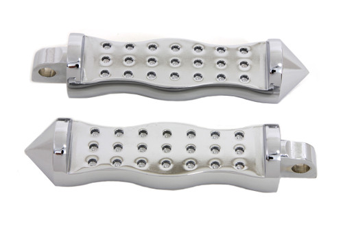 V-Twin - Chrome Form Factor Footpeg Set Druid Style