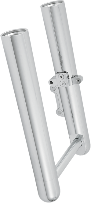 Arlen Ness #06-550 Fork Legs - Chrome - Hot Legs - Custom Single Disc - Smooth - '07-'17 FLST