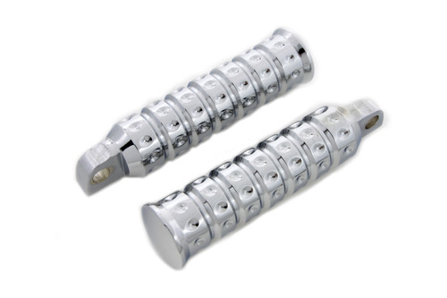 Wyatt Gatling #3645 - Chrome Micro Grooved Footpeg Set