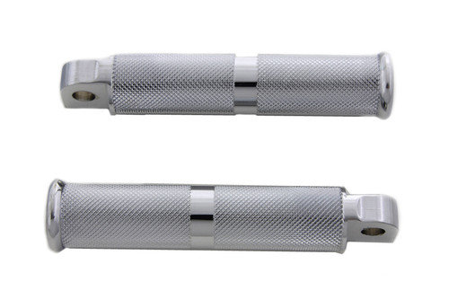 Wyatt Gatling #9852 - Chrome Hollow Knurled Footpeg Set