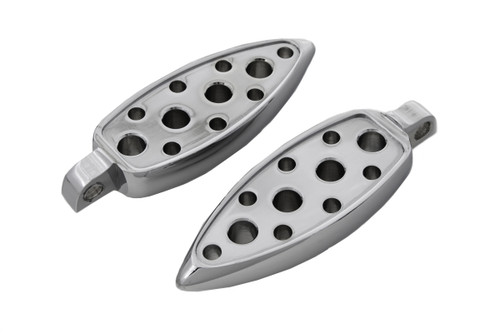 Wyatt Gatling #1474 - Chrome Teardrop Footpeg Set