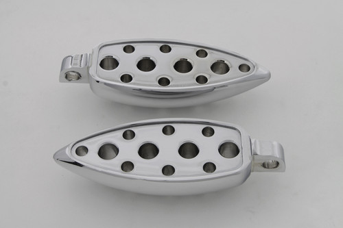 Wyatt Gatling #1474 - Chrome Teardrop Footpeg Set