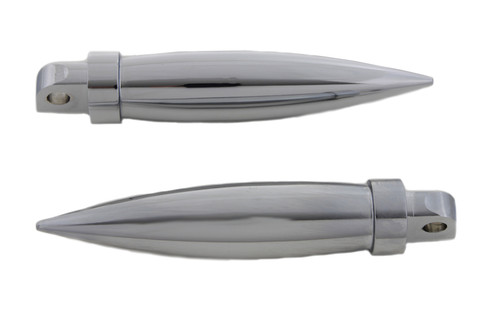 Wyatt Gatling #8391 - Chrome Long Torpedo Style Footpeg Set