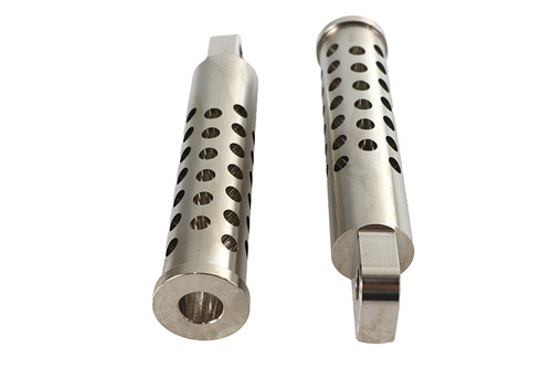 Wyatt Gatling #76962 - Billet Shooter Style Footpeg Set Nickel Plated