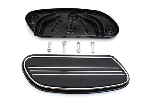 V-Twin #63364 - Driver Black Footboard Set