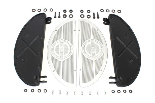V-Twin - Deluxe Half Moon Footboard Set