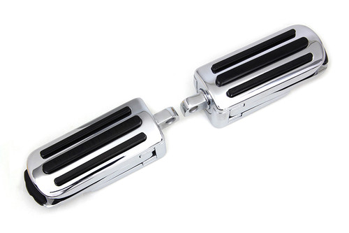 V-Twin - Chrome Footpeg Set with Heel Rest