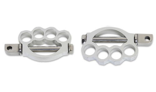 Wyatt Gatling #P17-6445C - Knuckle Footpeg Set Chrome