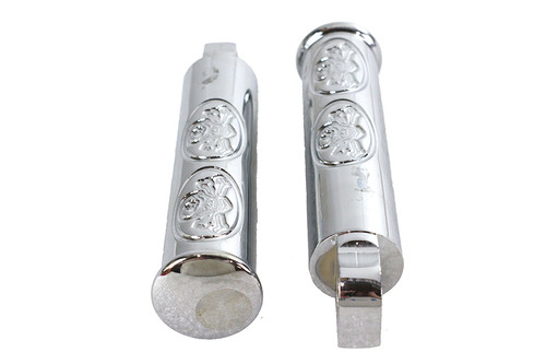 Wyatt Gatling - Chrome Skull Style Footpeg Set