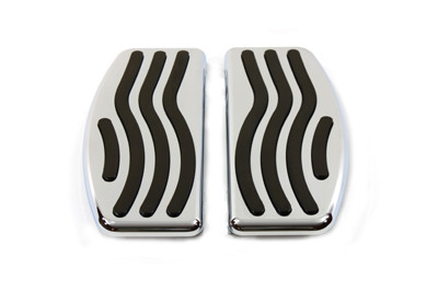 V-Twin #T-001 - Driver Footboard Set with Wave Design