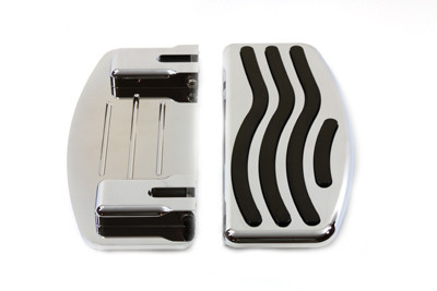 V-Twin #T-001 - Driver Footboard Set with Wave Design