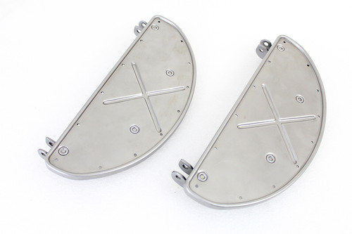 V-Twin - Half Moon Footboard Set Raw