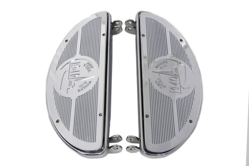 V-Twin - Half Moon Footboard Kit Chrome