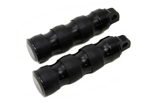 Wyatt Gatling #8412 - Black Three Band Style Footpeg Set