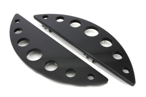 Wyatt Gatling #8839 - Driver Black Half Moon Footboard Set With Holes