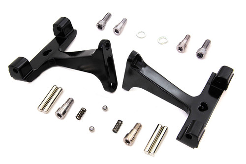 V-Twin #77397B - Black Passenger Footboard Mount Kit