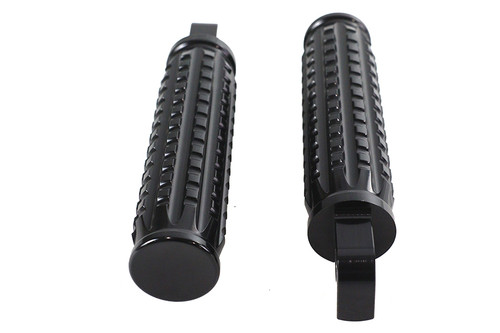 Wyatt Gatling #78070B - Black Grained Style Footpeg Set
