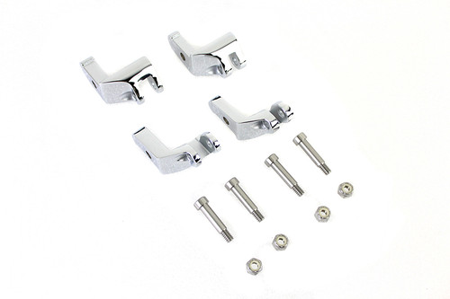 V-Twin - Driver Footboard Relocator Kit Chrome