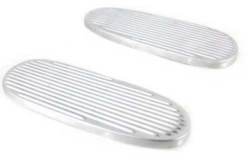 V-Twin - Ribbed Polished Footboard Set