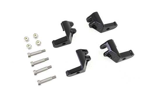 V-Twin - Driver Footboard Relocator Kit Black