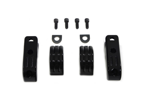 V-Twin - Black Engine Bar Footpeg Mount