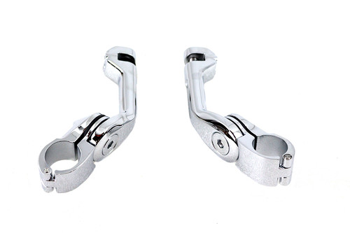 V-Twin #77433A - Adjustable Long Footpeg Mount Kit Chrome