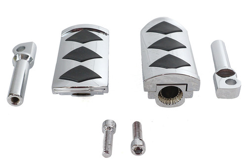 Wyatt Gatling #17-0/6481BMD - Diamond Style Adjustable Footpeg Set Chrome