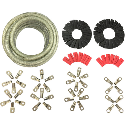 Drag Specialties - Custom Battery Cable Kit - Harley Davidson - Clear