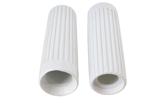 V-Twin - Replica Rib Style Grip Set White