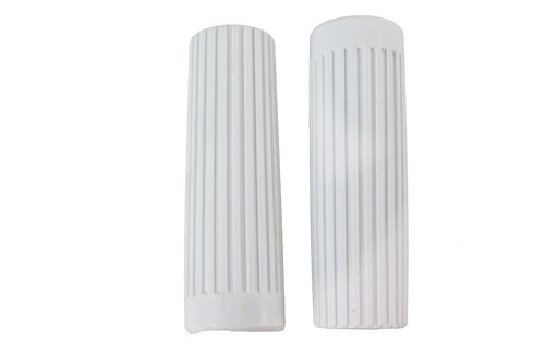 V-Twin - Replica Rib Style Grip Set White
