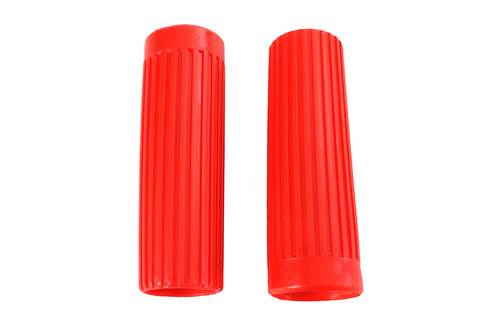 V-Twin - Replica Rib Style Grip Set Red