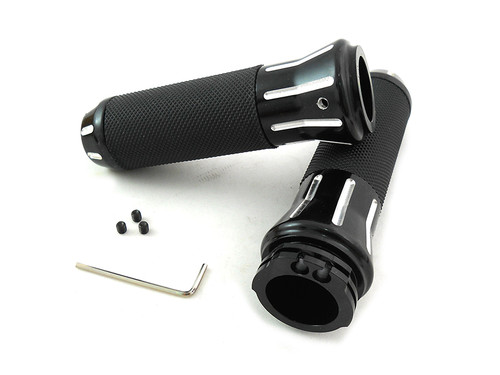Wyatt Gatling #77787 - Black Grip Set with Black End Caps