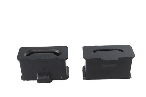 V-Twin #20193 - Muffler Mount Set Black Rubber