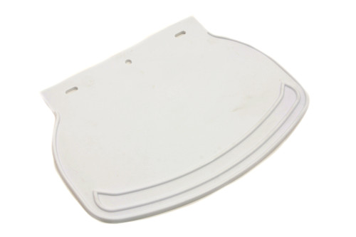 V-Twin #28-0707 - Mud Flap Rubber White Plain