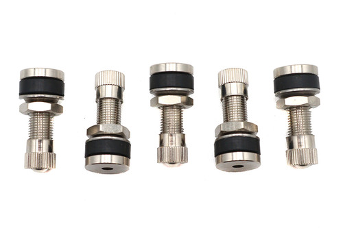 V-Twin #99-6210-5 - Tubeless Tire Valve For Mag Style Rims Chrome