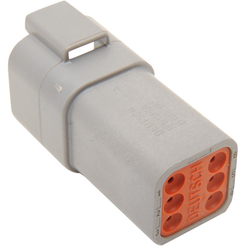 Namz #DR-6G - Deutsch Receptacle - 6 Pin - Gray